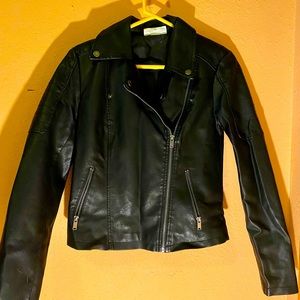 Vegan Leather Moto Jacket